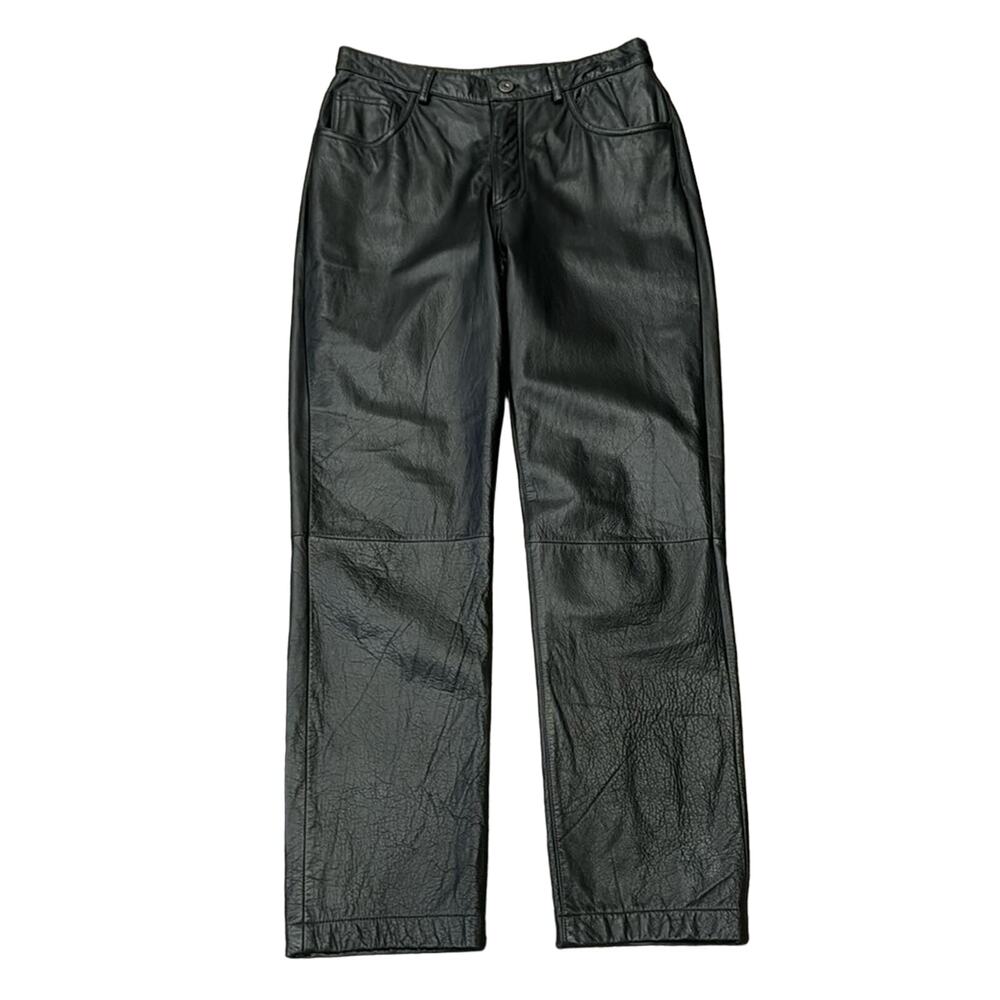 Express Women's High Waisted Leather Pants Black Size 7/8